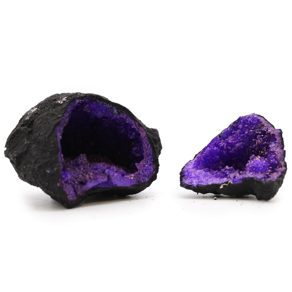 Geodo Calcite Rocha Negra - Roxo