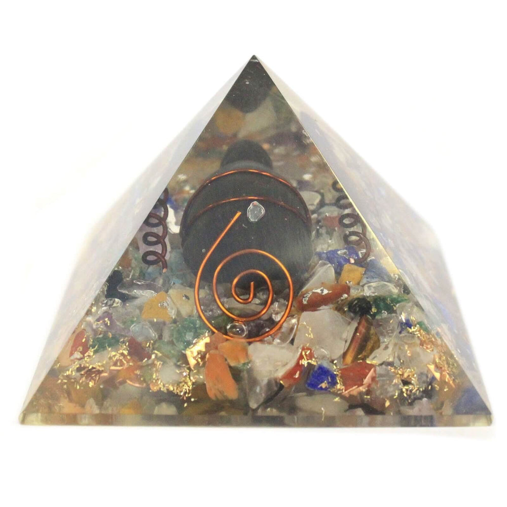 Pirâmide de Orgonite de Onyx e Cobre