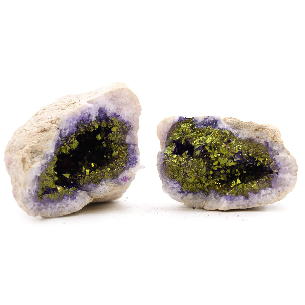 
                  
                    Geodo Calcite - Roxo e Dourado
                  
                